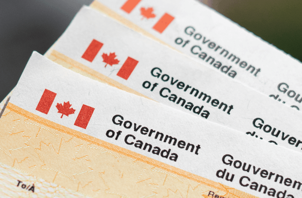 Series of cheques with Government of Canada letterhead